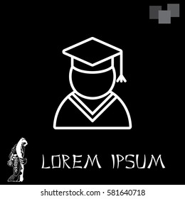 Graduation cap line icon