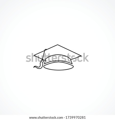 Graduation cap line icon. Graduation capisolated line icon