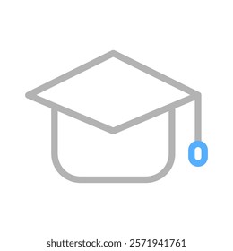 Graduation cap line icon. Concept of education, academic, and university.