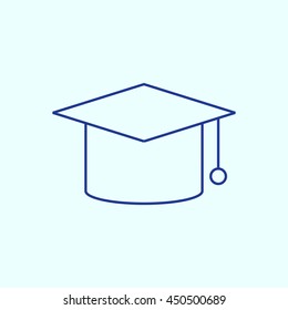 Graduation Cap Line icon. Eps-10.