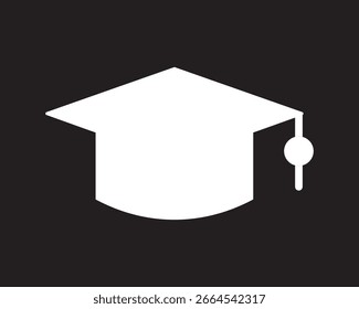 Graduation cap line icon vector illustration set. cap icon black and white vector sign
