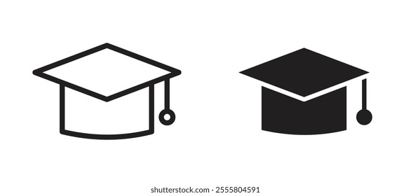 Graduation cap liner icon vector set.