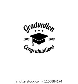 Graduation cap logo design concept