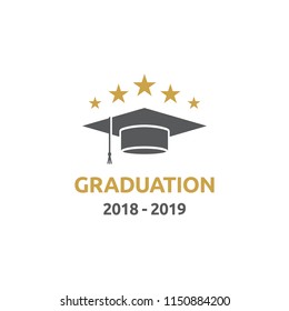 Graduation cap logo design concept
