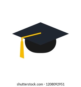 Graduation cap logo icon design template vector illustration