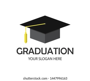 Graduation Cap Logo Template Design Elements