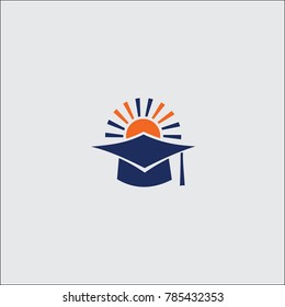 Graduation cap Logo Template Design Elements, Graduation cap icon