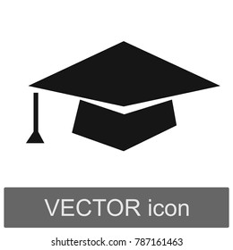 Graduation cap logo vector image icon