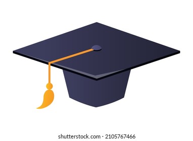 Graduation cap - modern flat design style isolated icon