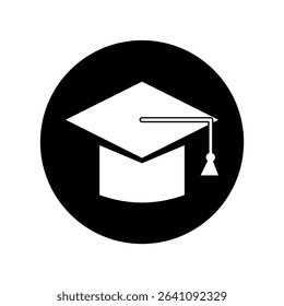 Graduation cap or Mortarboard icon symbol. graduation cap set, Graduation Cap Icon on Checkerboard Transparent Background.