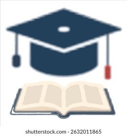 "Graduation Cap and Open Book - Education,