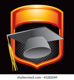 pantalla brillante naranja de la tapa de graduación