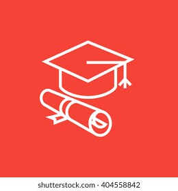 Límite de graduación con icono de línea de desplazamiento en papel.