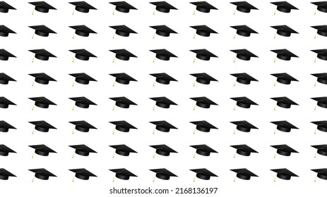 Graduation Cap Pattern. Modern Art Abstract Texture, Vector EPS 10