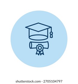 Tapa de graduación pentaglow, Vector, píxel perfecto, archivo ilustrador 