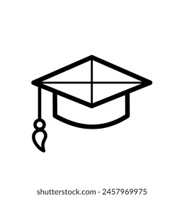 Graduation Cap, scholarly success - vector icon	