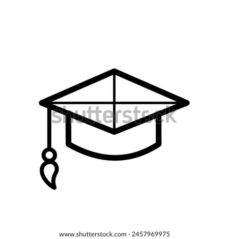 Graduation Cap, scholarly success - vector icon	