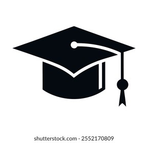 Graduation cap silhouette vector art 