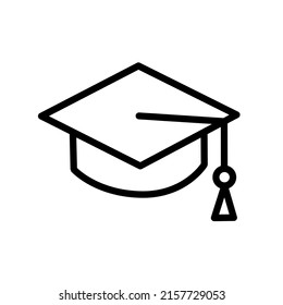 Graduation Cap Silhouette Vector Icon Logo Stock Vector (Royalty Free ...