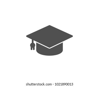 Graduation cap simple icon. Education sign. Student hat symbol. Quality design elements. Classic style. Vector