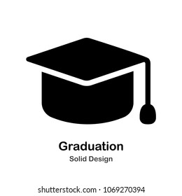 graduation cap solid icon