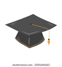 Graduation cap. Student hat. Back to school, education concept. Vector illustration isolated on a white background.