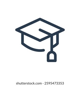 Graduation Cap for Study Abroad Vector Icon
