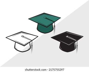 Graduation Cap SVG Printable Vector Illustration