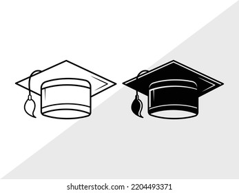Graduation Cap SVG Printable Vector Illustration