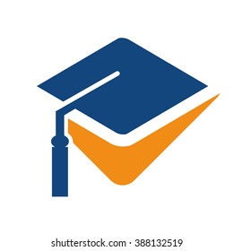 Graduation Cap And Swash Logo