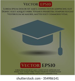 Graduation cap symbol