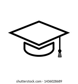 Graduation Cap Symbol Icon Vector Design Illustration
