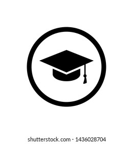 Graduation Cap Symbol Icon Vector Design Illustration