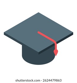 Graduation cap symbolizes successful completion of studies and the pursuit of knowledge