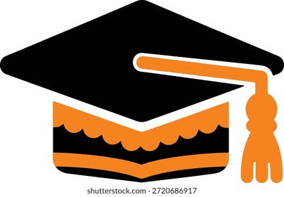 Un gorro de graduación con una borla representa un logro académico