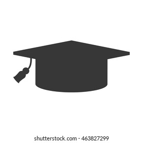 graduation cap university learning study icon. Isolated and flat illustration. Vector graphic