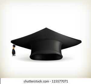 Graduation cap, vector