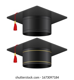 Graduation cap vector design illustration isolated on white background