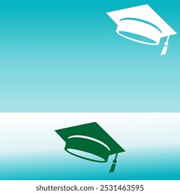 Graduation cap vector design illustration