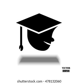 Graduation cap. Vector education Icon