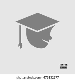 Graduation cap. Vector education Icon