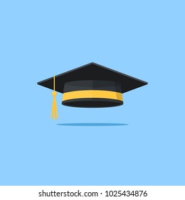 Graduation Cap Vector Flat Illustration