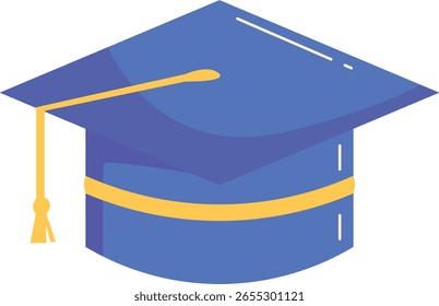 Ilustración plana de Vector de tapa de graduación