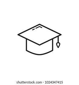 Graduate Hat Education Icon Vector Logo Stock Vector (Royalty Free ...