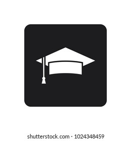 graduation cap vector icon 