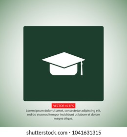 Graduation cap vector icon 