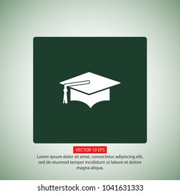 Graduation cap vector icon 