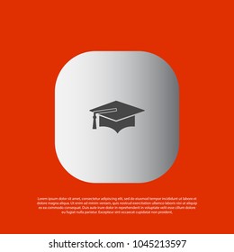 Graduation cap vector icon 