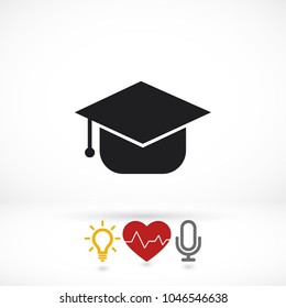 Graduation cap Vector icon