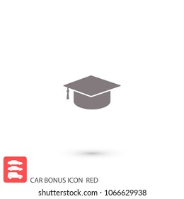 Graduation cap vector icon 